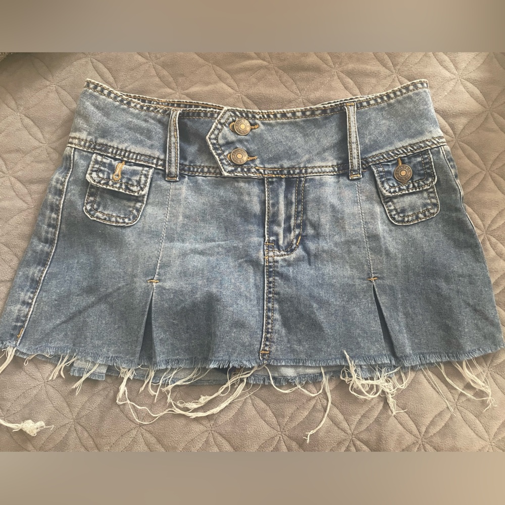 Edikted denim pleated skort